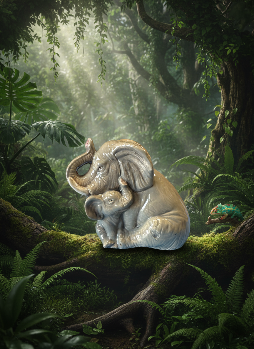Elephant and baby