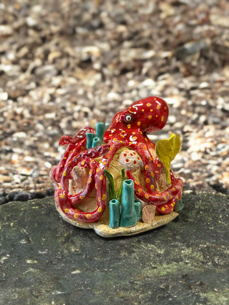 Handcrafted Ceramic Octopus Sculpture