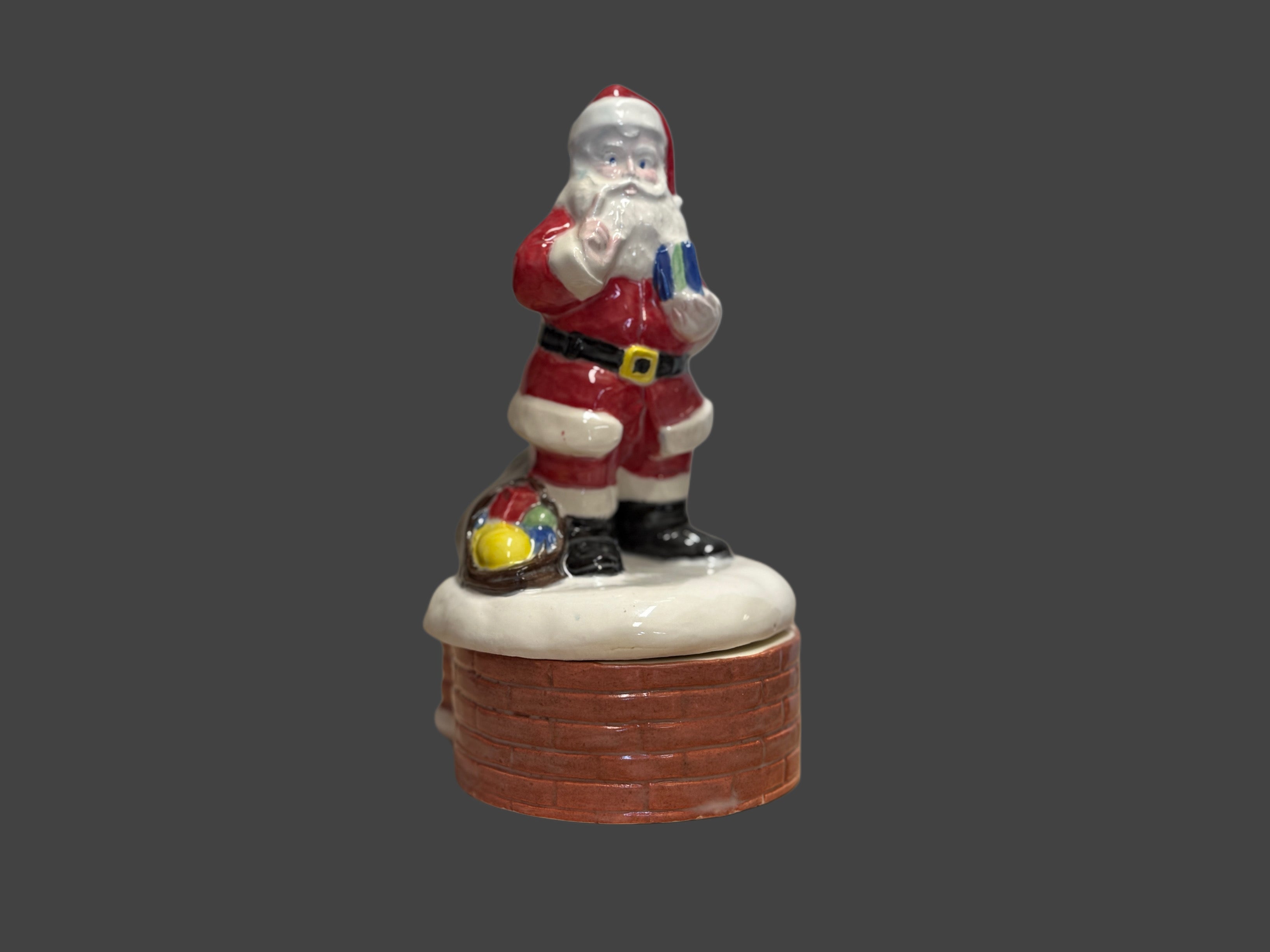 Ceramic Santa Music Box