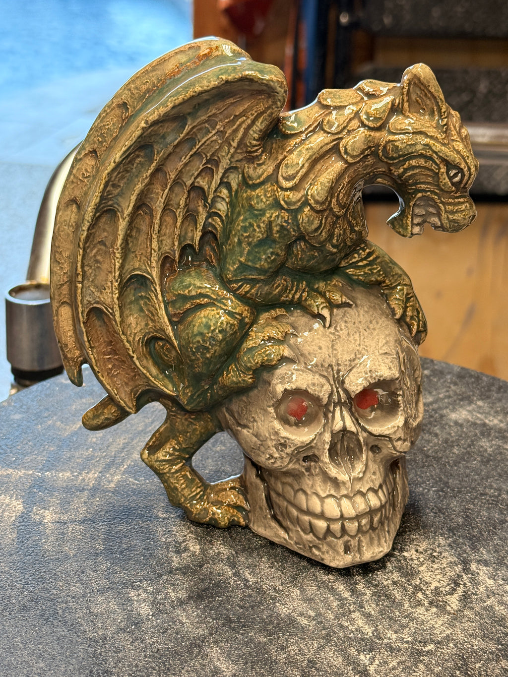 Gargoyle Clutching a Skull