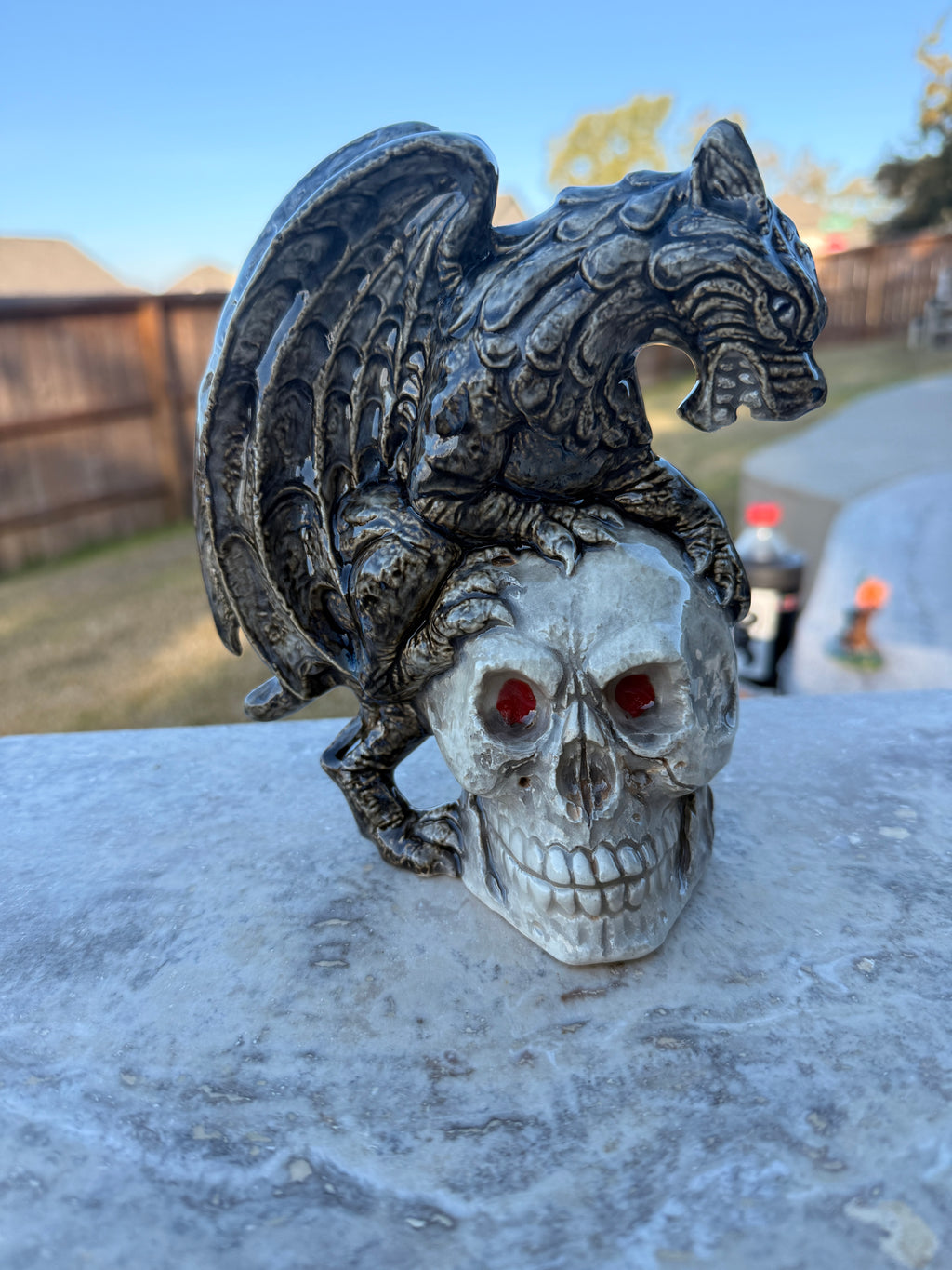 Gargoyle Clutching a Skull 2