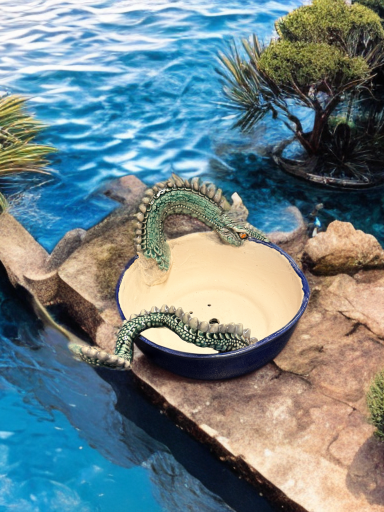 Bonsai Pot With Dragon