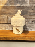 Cream Ceramic Unicorn Diffuser with Embossed Design