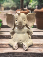Handcrafted Ceramic Elephant Sculpture