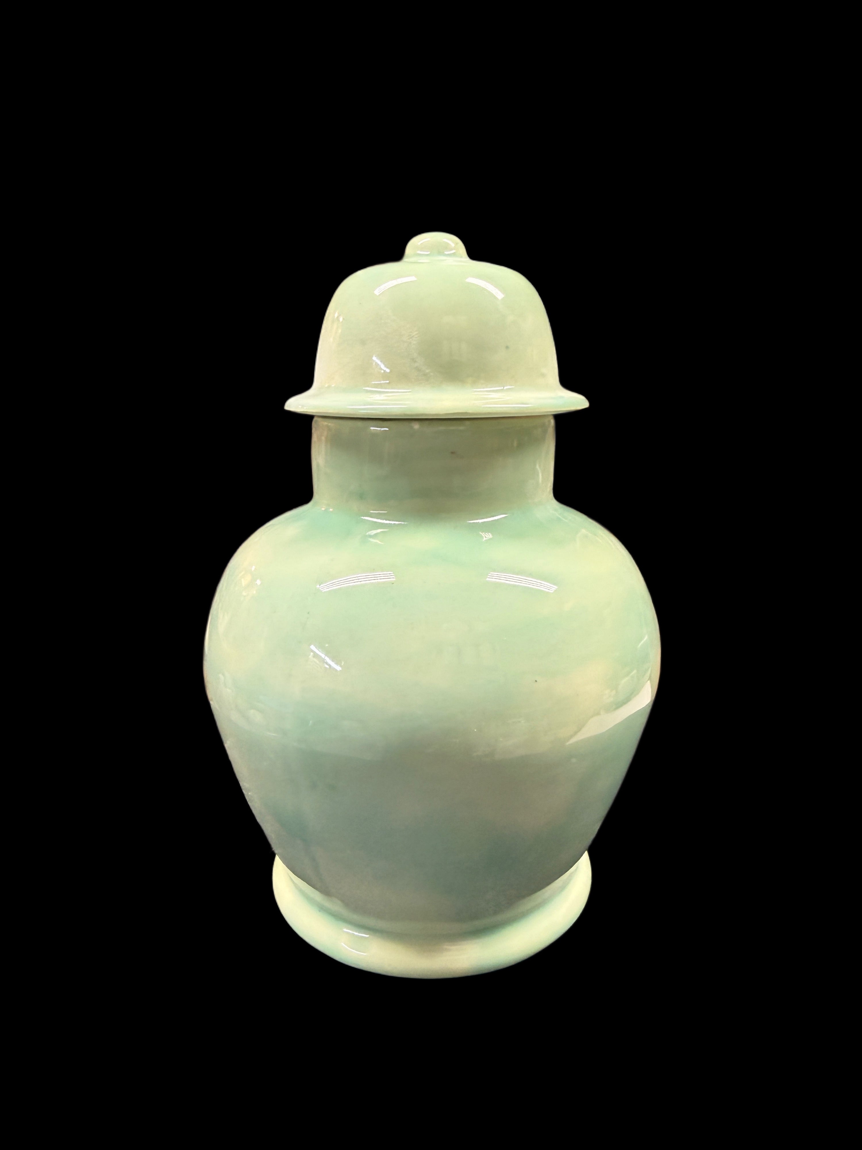 Celadon Ceramic Ginger Jar with Lid