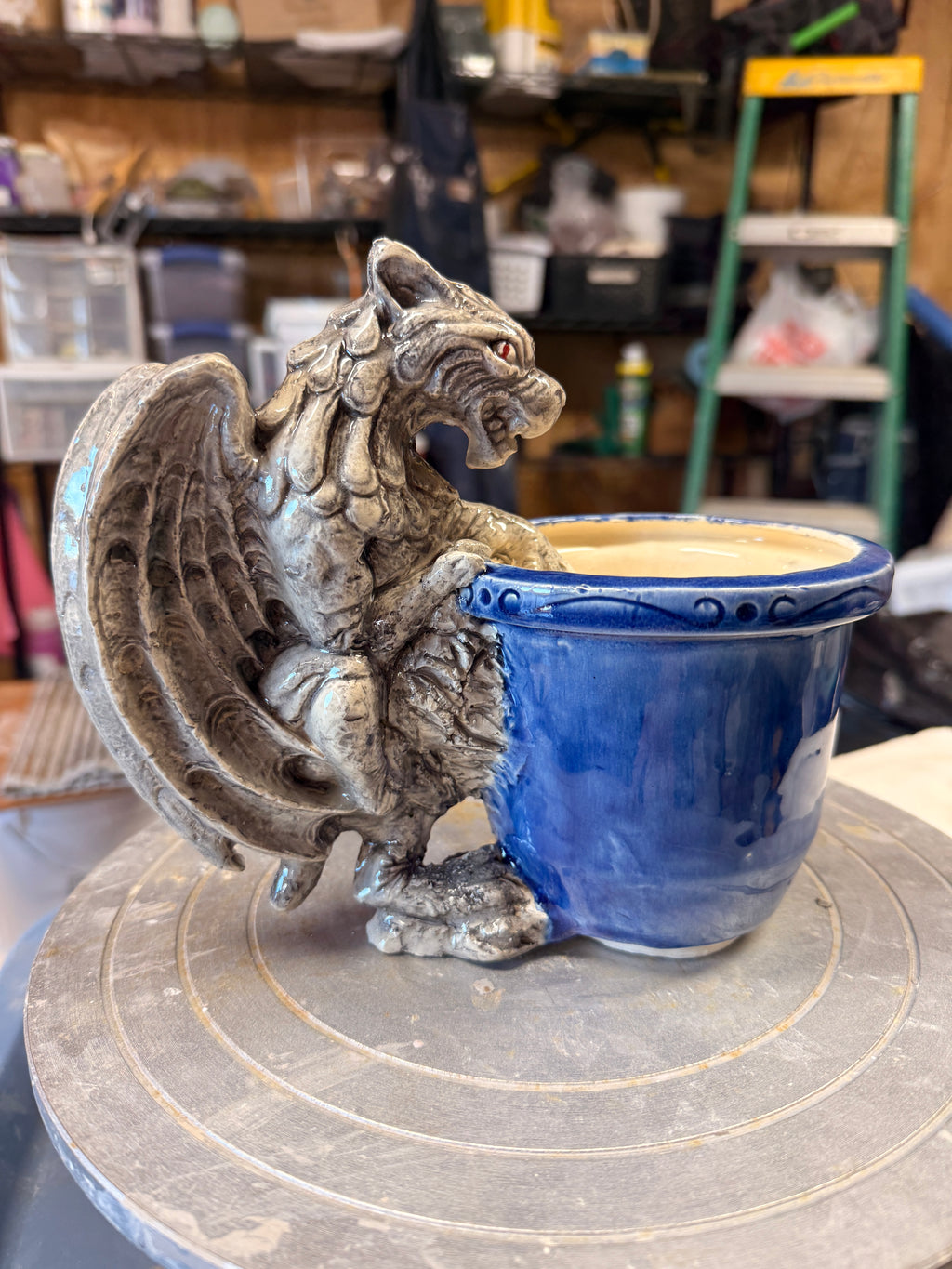 Gargoyle Plant Pot - Handcrafted Ceramic Planter
