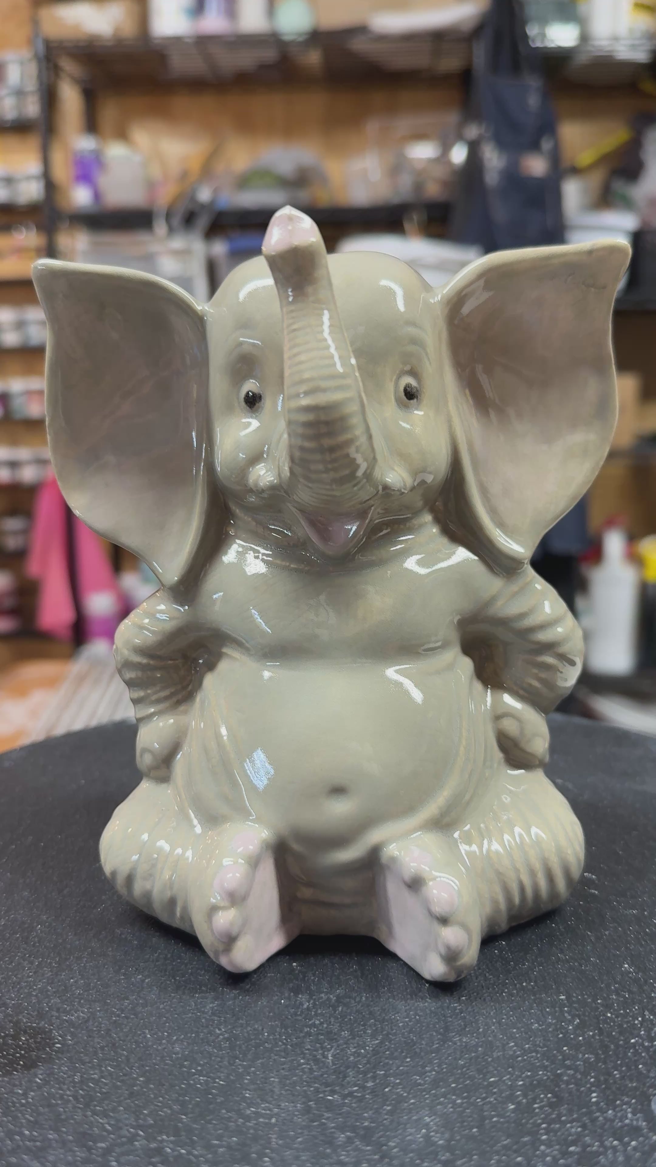Handcrafted Ceramic Elephant Sculpture